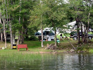 camping area in campground in Cape Breton